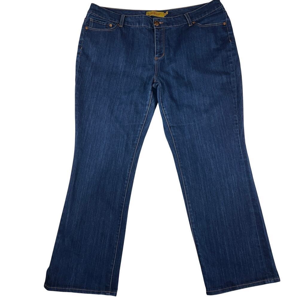 Seven7 Luxe Denim Marabella Straight Leg Stretch Jeans Medium Wash Size 24